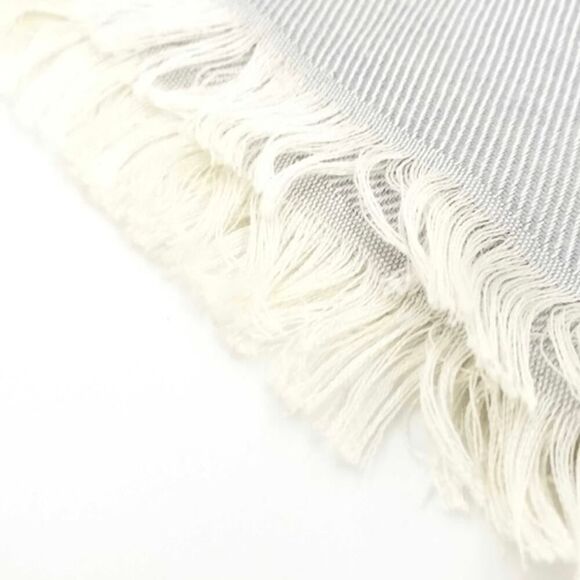 Salvatore Ferragamo Gancini Large Stole Scarf – Gray/Ivory - Picture 5 of 6